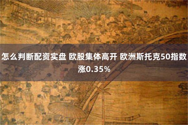 怎么判断配资实盘 欧股集体高开 欧洲斯托克50指数涨0.35%