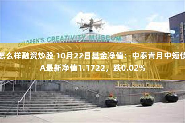 怎么样融资炒股 10月22日基金净值：中泰青月中短债A最新净值1.1722，跌0.02%