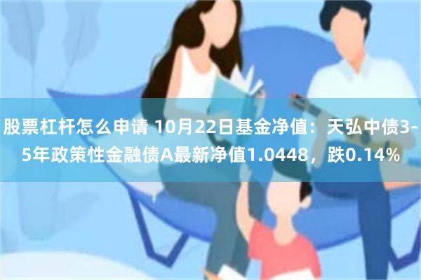 股票杠杆怎么申请 10月22日基金净值：天弘中债3-5年政策性金融债A最新净值1.0448，跌0.14%