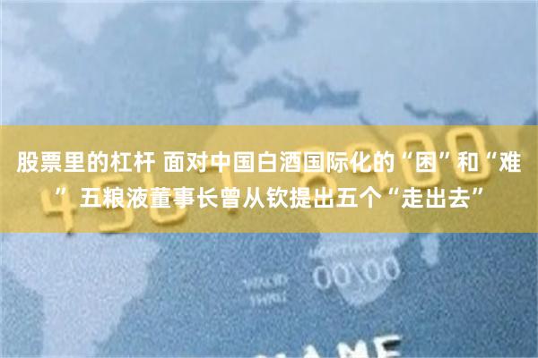 股票里的杠杆 面对中国白酒国际化的“困”和“难” 五粮液董事长曾从钦提出五个“走出去”