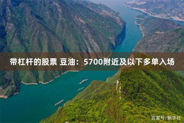 带杠杆的股票 豆油：5700附近及以下多单入场